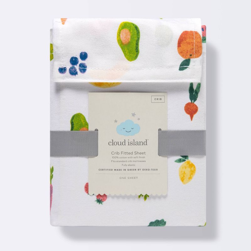 Fitted Crib Sheet - Cloud Island&#8482; Fruits and Veggies, 6 of 9
