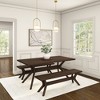 Plank+Beam Solid Wood Verso Dining Bench, 60" Entryway Bench, Minimalist Room Bench - 4 of 4