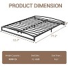 Metal Bed Frame, Low Profile Platform w/Steel Slats, No Box Spring Needed, Easy Assembly, Black - 2 of 4