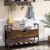 Shoe Bench with Storage, 33-Inch Wooden Shoe Storage Organizer with Flip Top Box - 2 of 4