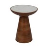 Wooden Accent Table with Marble Top - Modern Home Decor - Solid Wood Base - Ideal for Living Room, Bedroom & Office - 4 of 4