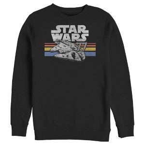 Men's Star Wars: A New Hope Millennium Falcon 77' Vintage Stripes Sweatshirt - 1 of 2