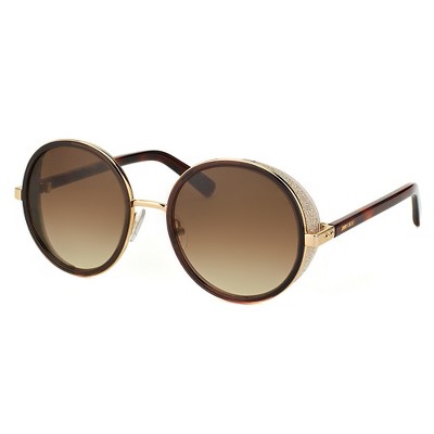 Jimmy Choo Andie/S J7G Mens Round Sunglasses Gold 54mm