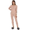 Memoi Women's Lounge Pull-Over Top with Ruched Tied Sleeves - 3 of 4