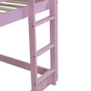 NicBex Twin over Twin Bunk Bed Low Height Wooden Bed Frame House Shape Design with Ladder and Full Length Guardrail, No Box Spring Required - 4 of 4