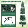 Resenkos 9-Ft Pre-Lit Slim Blue Artificial Christmas Tree with 9 Modes - Blue - 2 of 4