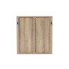 LuxenHome Bathroom Wall Cabinet with Wave-Patterned Door, Modern Natural Finish Manufactured Wood 1-Door Over The Toilet Cabinet Brown - 3 of 4
