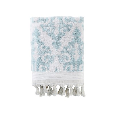 Mirage Fringe Bath Towel Aqua - SKL Home