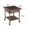 Jiallo Modern Concept Faux Sea Grass Resin Rattan End Table - 2 of 4