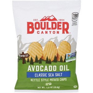 Boulder Canyon Avocado oil Classic Sea Salt Potato Chips - Case of 55 - 1.25 oz - 1 of 1