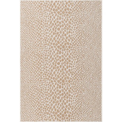 Cape Town Dark Beige Synthetic Outdoor Area Rug 4' x 6'