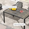PAGED Outdoor Dining Table Rectangular Outdoor Patio Table with Faux Wood Tabletop for Backyard, Patio, Poolside - 2 of 4