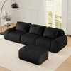 114" Modern L-Shaped Modular Sectional Sofa for Living Room, Flannelette Fabric 3-Seater Couch with Deep Seat, Boneless Design, No Assembly - 3 of 4