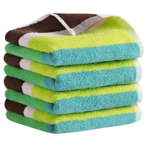 REGALWOVEN Cotton Soft Absorbent Stripe Pattern Bathroom Hand Towel 14" x 30" - 1 of 4