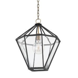 Troy Lighting Moss 1 - Light Chandelier in  Patina Brass/Textured Black - 1 of 1