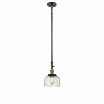 Bell - 1 Light Stem Hung Tiltable Mini Pendant In Industrial Style-14 Inches Tall and 8 Inches Wide