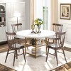 Kumasinova 47.24" Round Dining Table,Modern Kitchen Table with 2 Open Shelves,Dining Room Table for Living Room & Office - 2 of 4