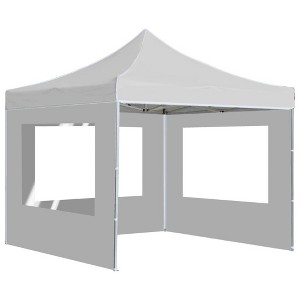 vidaXL Professional Folding Party Tent with Walls Aluminum 9.8'x9.8' White - 1 of 4