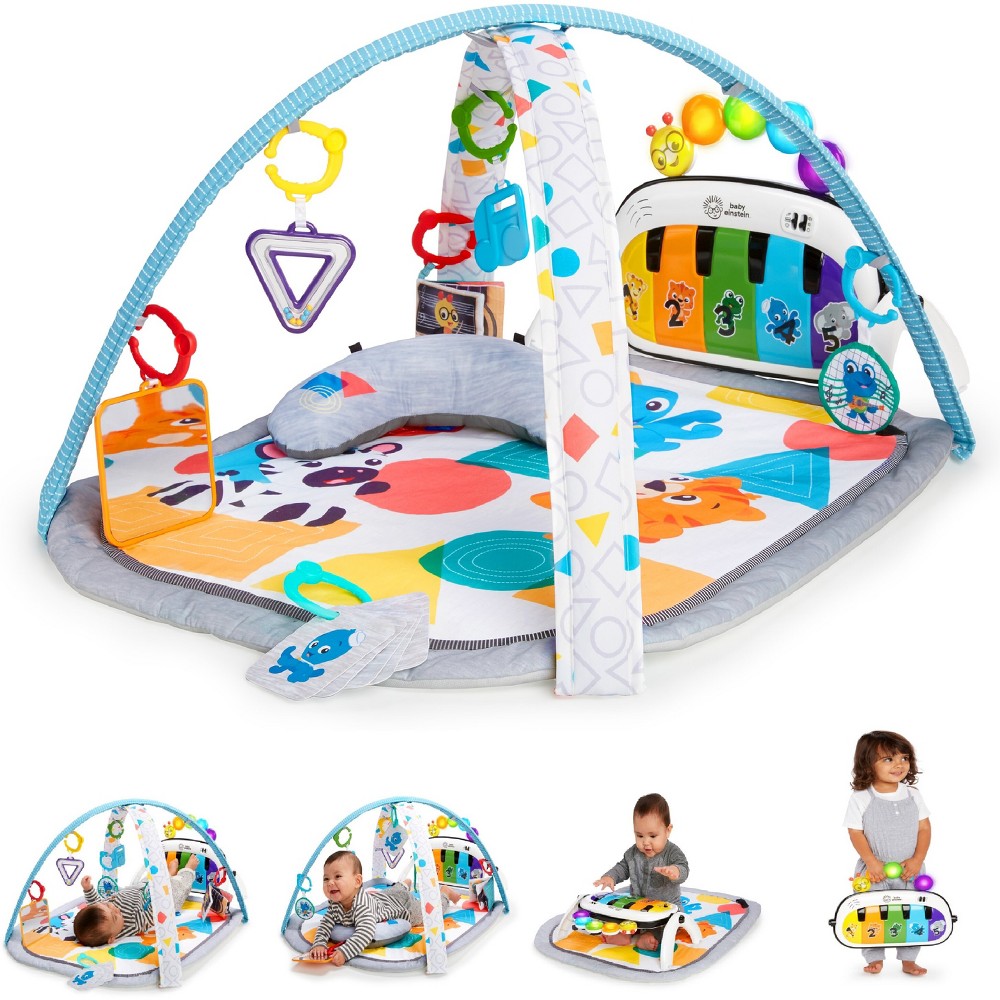 Baby Einstein 4-in-1 Kickin  Tunes Music and Language Play Gym and Piano Tummy Time Activity Mat