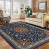 Non-Slip Rug Machine Washable 8'x10' ¨C Vintage Floral Area Rug Stain Resistant Traditional Carpet with Non-Slip Backing - 2 of 4