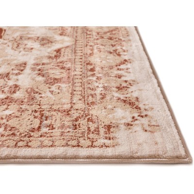 Copper Ombre Rectangular Medallion Synthetic Area Rug