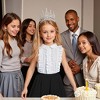 Girl's Two Piece Cute Spring Summer Outfits Sleeveless Button Down Collar Tops Ruffle Shirt and Pleated Mini Skirt Set 4-13 Years - 4 of 4
