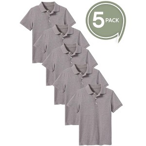 Galaxy by Harvic Boy's School Uniform Polo-5 Pack - 1 of 4