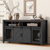 Bella Depot 59.3'' Farmhouse Buffet Sideboard with Sliding Barn Door and Mesh Panels - 2 of 4