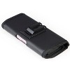 Nakedcellphone Vegan Leather Case Pouch with Metal Clip and Belt Harness for Samsung Galaxy Z Fold 5 4 3 5G - Black - 4 of 4