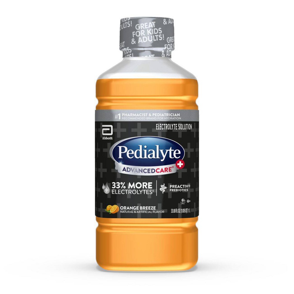 Pedialyte Advanced Care Plus Electrolyte Drinks - Orange - 33.8 fl oz