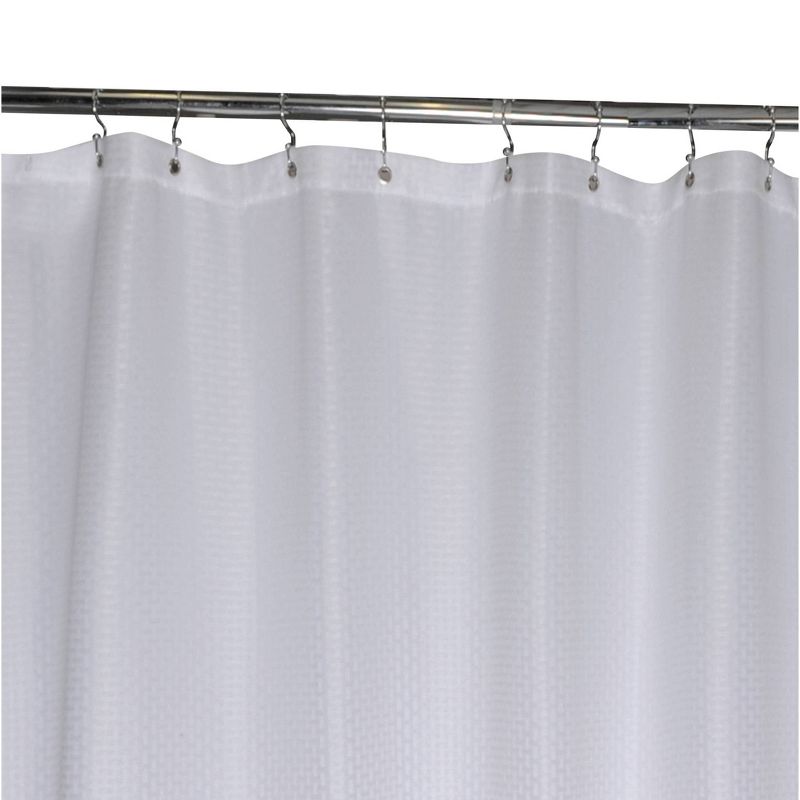 Basketweave Shower Curtain White - Moda at Home, 5 of 6