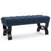 GDFStudio Jaymee Contemporary Tufted Fabric Upholstered Ottoman Bench - 2 of 4