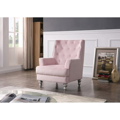 Traditional Upholstered Chair with Round Arms, Comfortable Seating and No Assembly Required