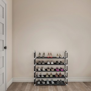 Hastings Home 5-Tier Shoe Rack for Storage and Organization - Black - 1 of 4