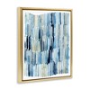 Stupell Industries Nautical Inspired Abstraction Blue Beige Blocked Lines Floating Frame Canvas Art - 2 of 4