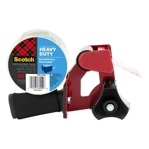 Scotch : Handheld Packaging Tape Dispenser, 3 core, Heavy Duty Plastic,  Red -:- Sold as 2 Packs of - 1 - / - Total of 2 Each