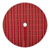 Shimmering Plaid Round Holiday Tree Skirt, 48" - Red/Green - Elrene Home Fashions - 3 of 4
