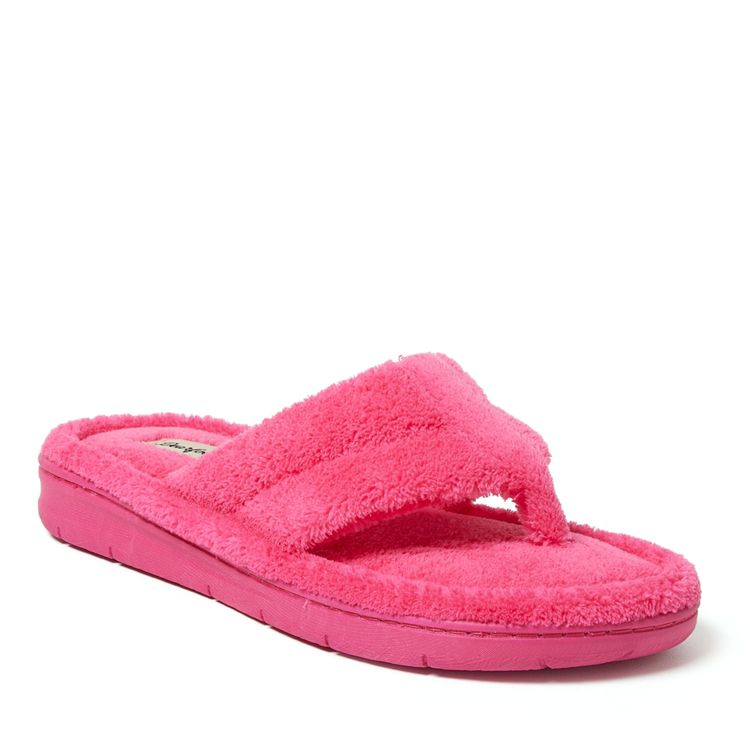 Dearfoams Women's Wrenley Terry Thong Flip Flop House Slipper, 1 of 5