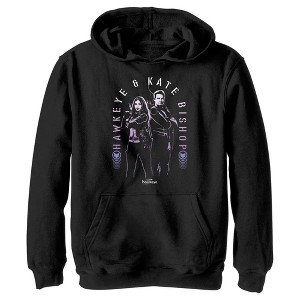 Boy's Marvel Hawkeye Kate Bishop and Hawkeye Pull Over Hoodie - 1 of 4