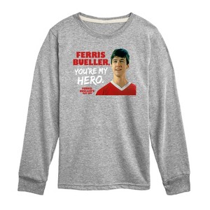 Boys' - Ferris Bueller's Day Off - Ferris My Hero Long Sleeve Graphic T-Shirt - 1 of 4