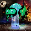 Costway 6 ft Halloween Inflatable Spider Pre-Lit Floating Spider Decoration w/ 3-Color Rotating Light Blow up Decoration w/ Stakes & Water Bags - 4 of 4