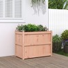 vidaXL Garden Planter Natural wood Solid douglas wood 35.4x19.7x27.6 in - 2 of 4