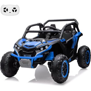 24V Kids 2-Seater Ride On UTV, 4WD Electric Off-Road Car with Remote Control, 3 Speeds, LED Lights, Music, for Boys & Girls Ages 3+ - 1 of 4