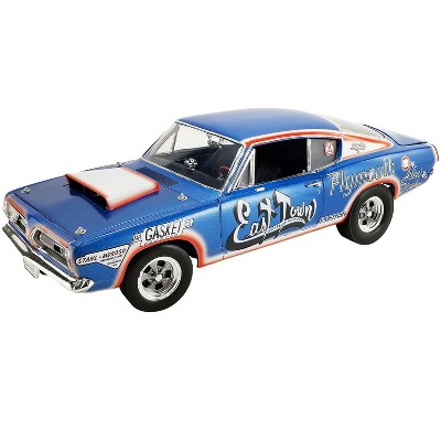 1968 Plymouth HEMI Barracuda Super Stock "East Town - Arlen Vanke" Blue with Graphics Limited Ed 1/18 Diecast Model Car by ACME