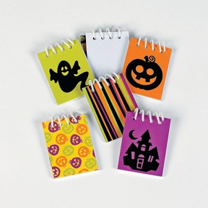1 1/2" x 2" Bulk 48 Pc. Mini Iconic Halloween Blank Paper Spiral Notepads - 1 of 1