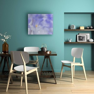 Trademark Fine Art Roelof de Hoog Blue Waves Wood Slat Art - 1 of 4