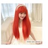 Jessie's Wig 26 Inch Long Silky Straight Bangs With Wig Full Cap Synthetic Hair Ginger Color 1 Pc/Pack - 3 of 4