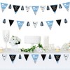 Big Dot of Happiness 30 Piece Light Blue Graduation Party Pennant Triangle Banner - 2 of 4
