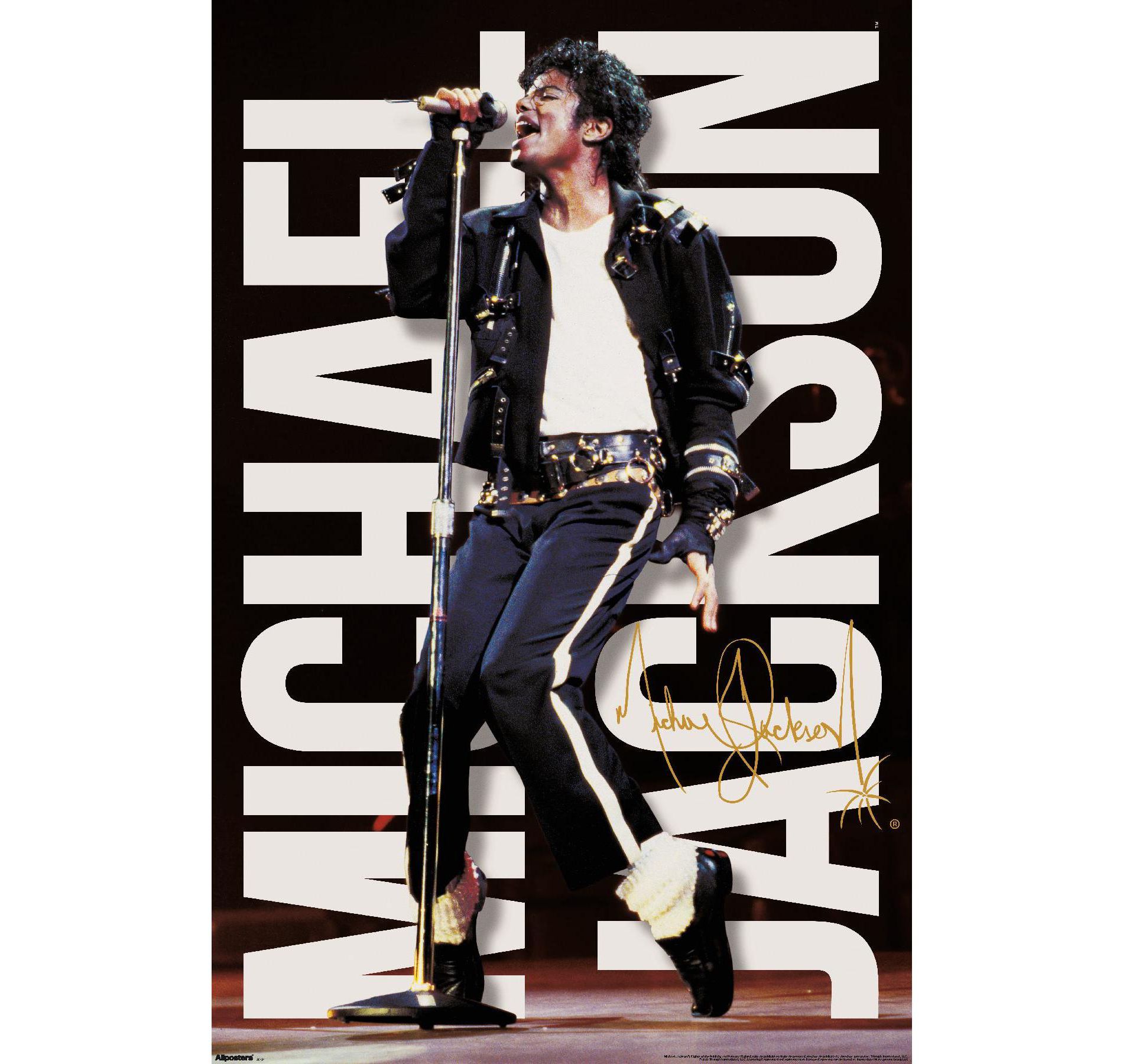 Trends International Michael Jackson - Performance Mic Unframed Wall Poster Prints