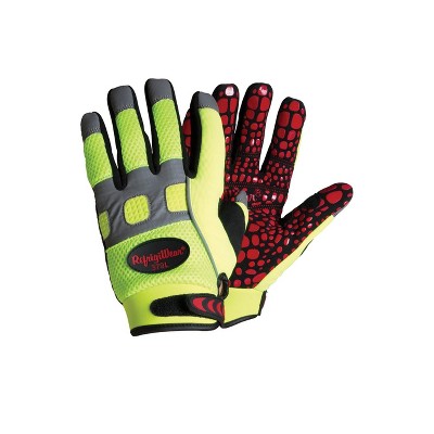Hi-Vis Insulated Super Duty Work Gloves - Reflective High Viz Winter Gloves For Professionals